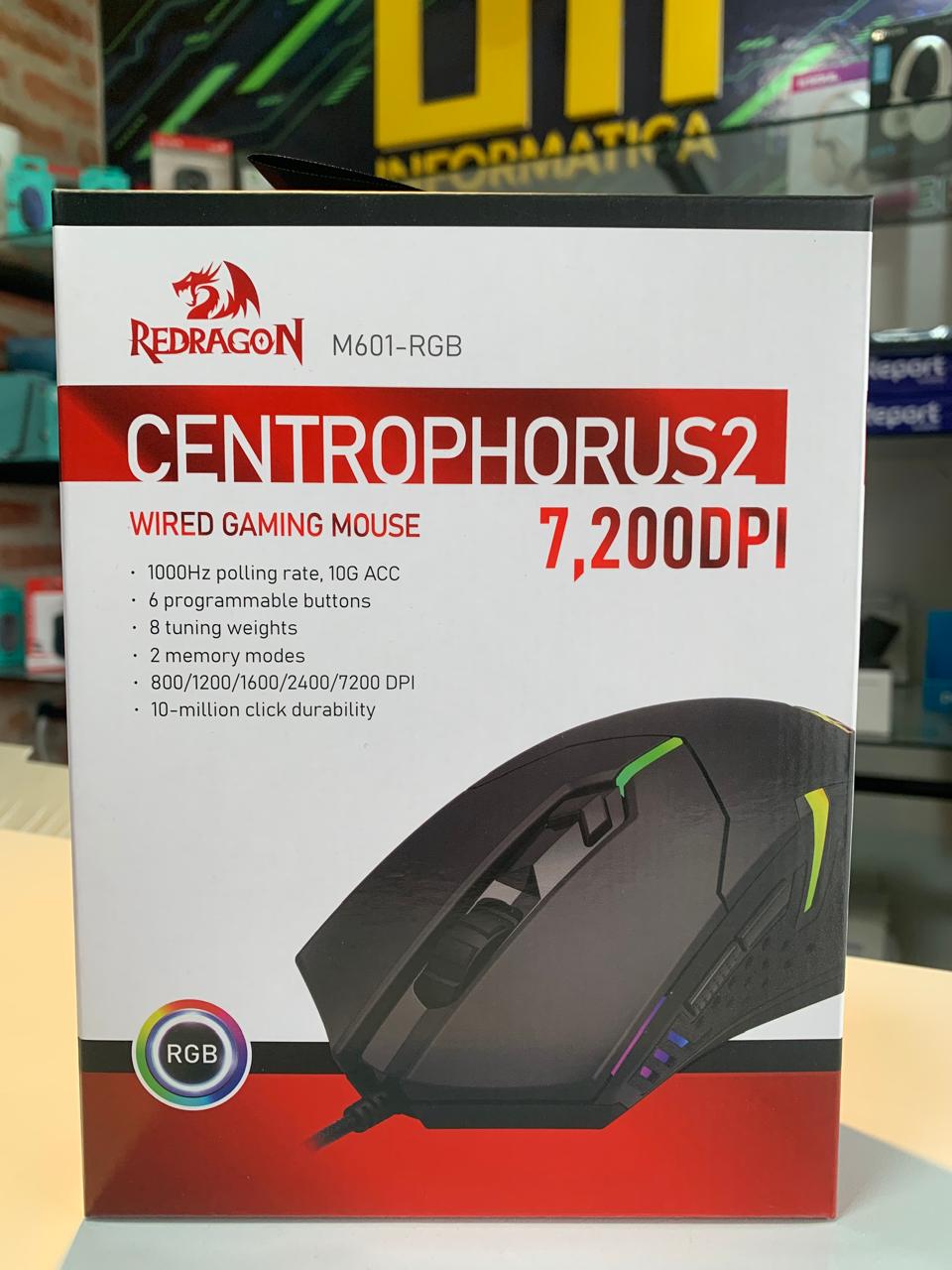 Mouse USB Gamer Redragon M601 Centrophorus