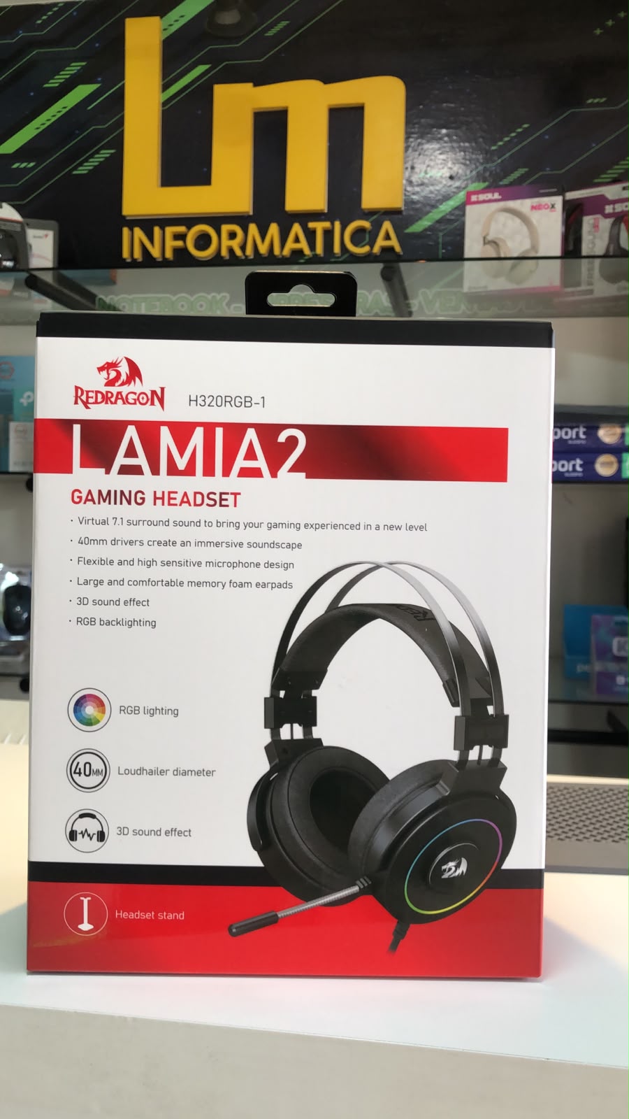 Auricular Gamer Con Microfono Redragon Lamia2