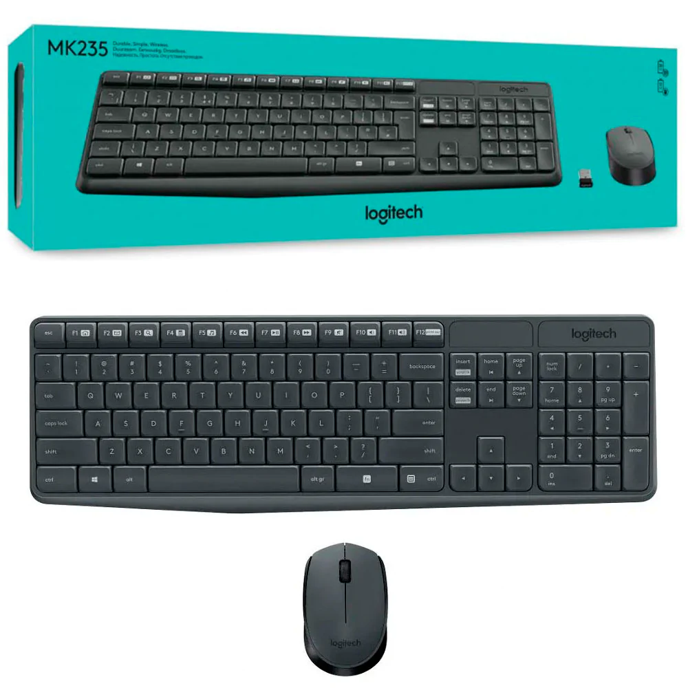 TECLADO+MOUSE LOGITECH MK235 INALAMBRICO