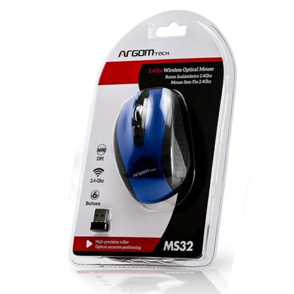 MOUSE ARGOMTECH MS32 WS ARG-MS-0032B INALAMBRICO